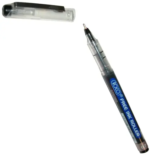 [RQ-28520BLK Roller ball Pen BK] Roco Free Ink Roller Pen 0.7mm Black (Pack of 12) – Code: RQ-28520BLK