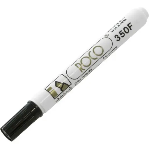 [RQ-29023 Roco F350 Marker-Blac] قلم ماركر روكو أسود رأس مشطوف F350 (1–4 مم) – الكود: RQ-29023