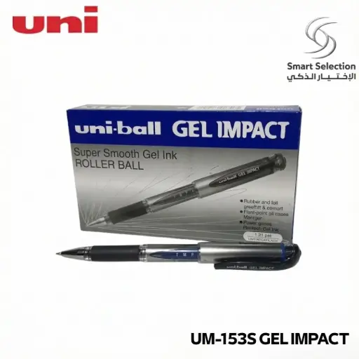 [Uniball UM153 Blue Pen] Uniball UM-153S GEL IMPACT Gel Rollerball Pen 1.0mm – Blue