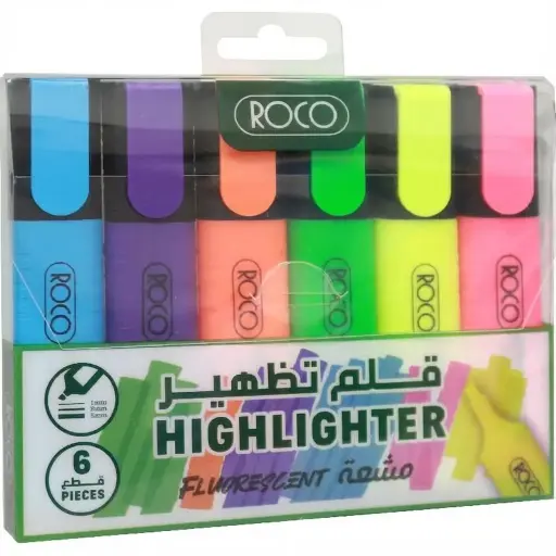 [RQ-290510ST6] Roco Highlighter Set 6pcs – RQ-290510ST6
