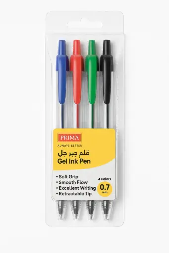 [Prima Pressure Gel Pen] اقلام طقم جل بريما ضغط (4 ألوان) – PR-1766