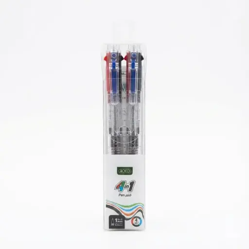 [RQ-28301CLR2] قلم روكو 4 ألوان في 1 روكو – مقاس 1 مم – حبتين 2 – الكود: RQ-28301CLR2