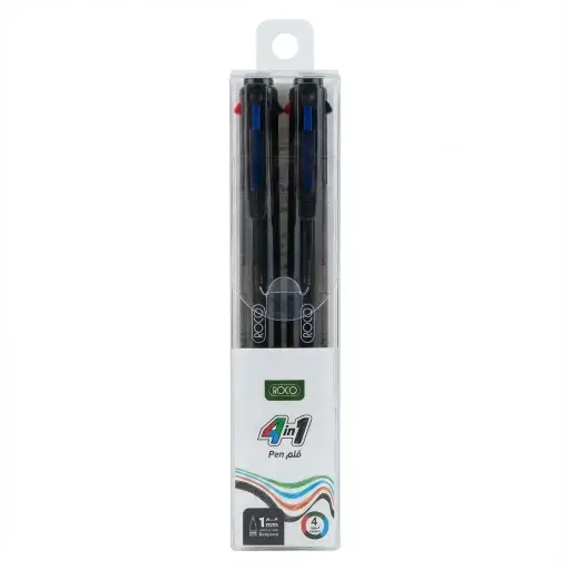 [RQ-28301BLK2] Roco Pen 4 in 1 – 1mm – 2pcs Pack – Code: RQ-28301BLK2