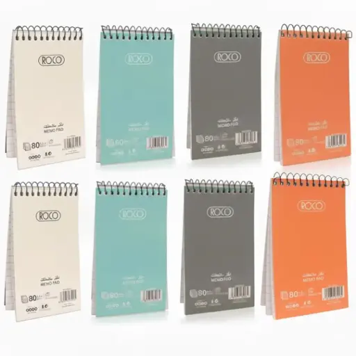 [RQ-14084] Roco Spiral Memo Pad A7 Multi Color – 80 Sheets – Code: RQ-14084