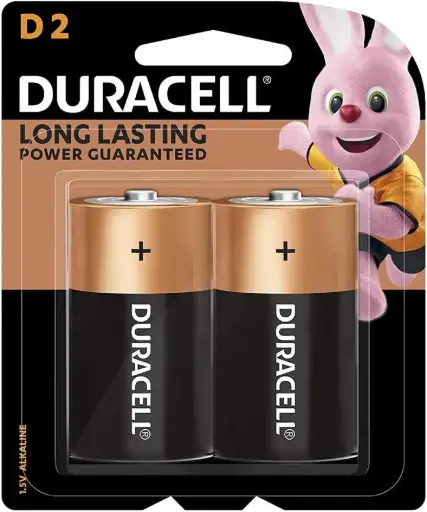 [DBDP2] Duracell Battery D - 2 Pcs Pack
