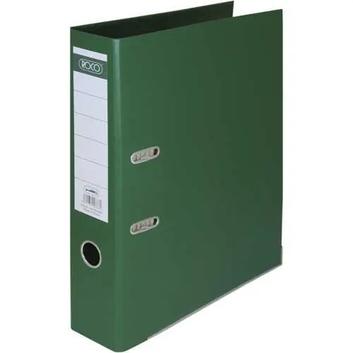 [RQ-29352GRN] Roco Plastic Box File F4 / A4 – 7.5 cm Spine, Green