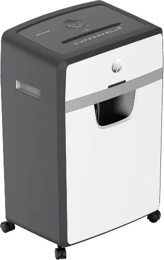 [Paper Shredder Machine 24CC] فرامه ورق مكتبية HP OneShred 24CC – مستوى أمان P-4، تقطيع متقاطع، سعة 24 ورقة، سعة سلة 30 لتر (أبيض)
