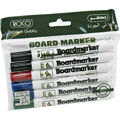 [RQ-29006ST] اقلام ماركر روكو سبورة طقم -6 اقلام متنوعة - RQ-29006ST