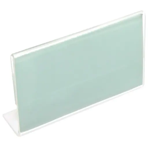 Deflecto Clear Acrylic Name Plate Holder 4" × 2.3" -376260