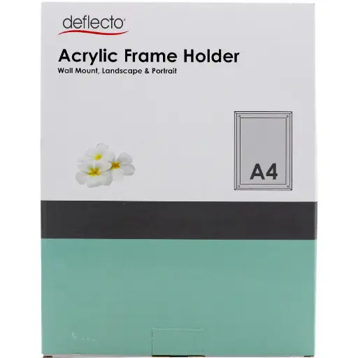 Deflecto Acrylic Frame Wall Sign Holder A4 Size Clear -454989