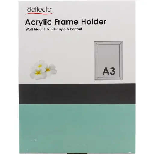 Deflecto Acrylic Frame Wall Sign Holder A3 Size Clear -454991