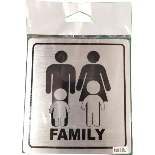 Deflecto Self-Adhesive Family Sign -309194