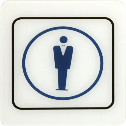 Deflecto Self-Adhesive Men Sign -309201