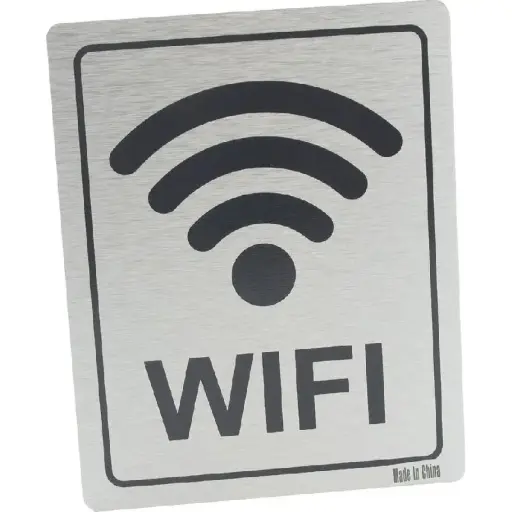 Deflecto Self-Adhesive WiFi Sign Silver -484581