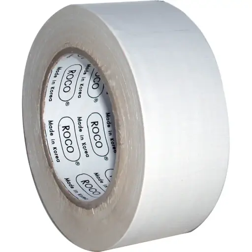 شطرطون لاصق قماش روكو  أبيض 2 × 25 متر (20130WHT)
