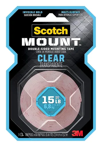 3M Scotch Mount™ Clear Double-Sided Mounting Tape